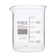 Pyrex® Glass Beaker, Squat Form - 800ml - Pack of 10